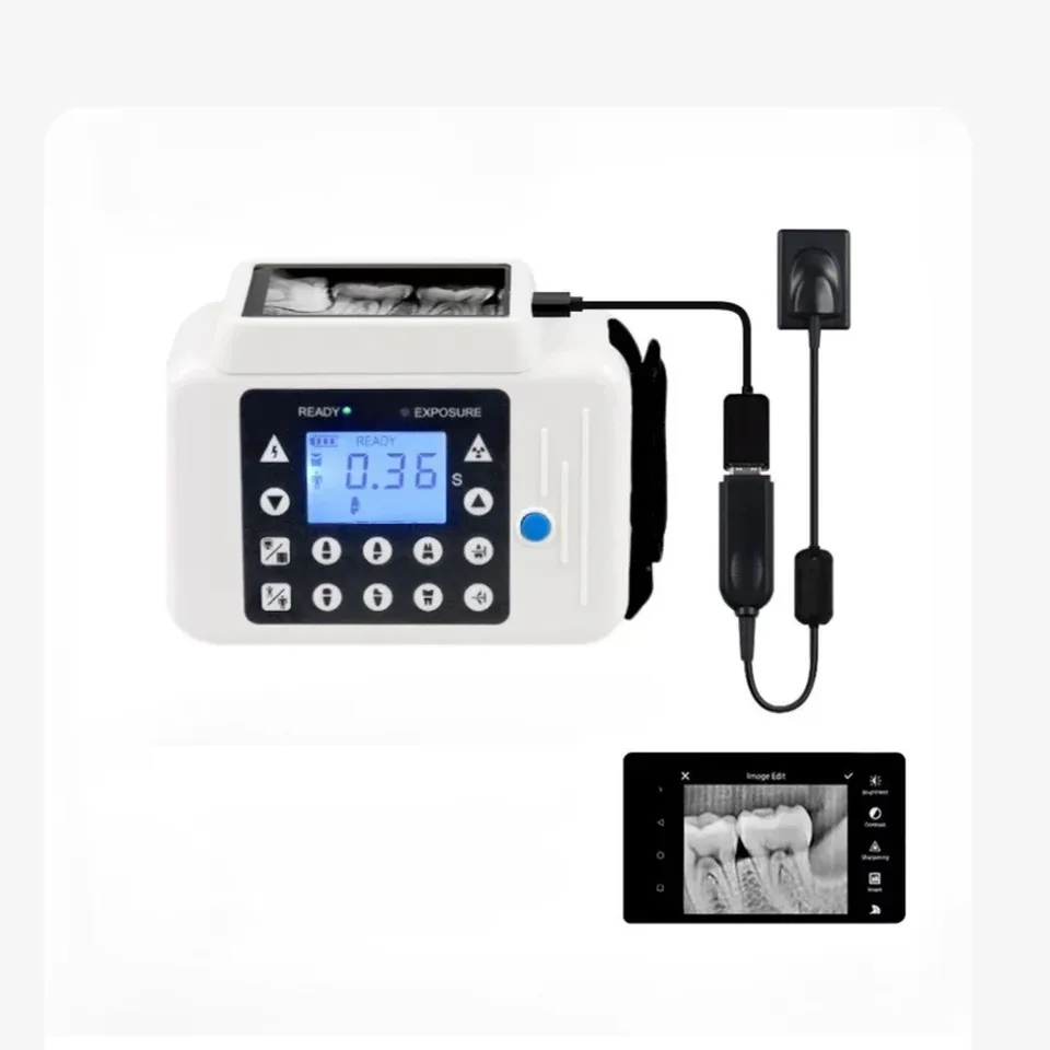 Nueva unidad de rayos X Digital Dental portátil de imagen instantánea con calibración en ángulo con pantalla azul y Sensor RVG · Smile Dent Store